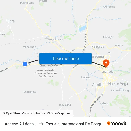 Acceso A Láchar V to Escuela Internacional De Posgrado map