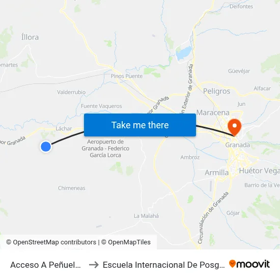 Acceso A Peñuelas V to Escuela Internacional De Posgrado map