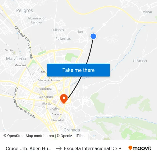 Cruce Urb. Abén Humeya V to Escuela Internacional De Posgrado map