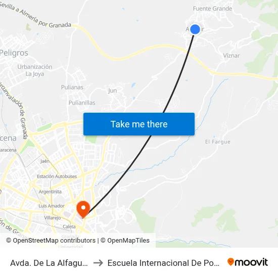 Avda. De La Alfaguara 4 to Escuela Internacional De Posgrado map