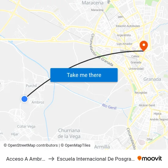 Acceso A Ambroz to Escuela Internacional De Posgrado map