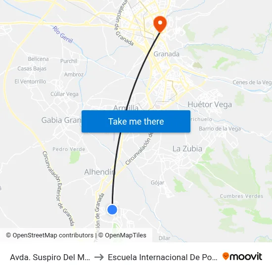 Avda. Suspiro Del Moro V to Escuela Internacional De Posgrado map