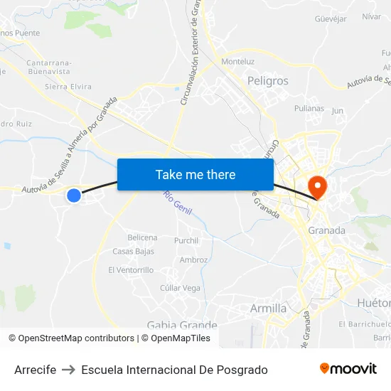 Arrecife to Escuela Internacional De Posgrado map