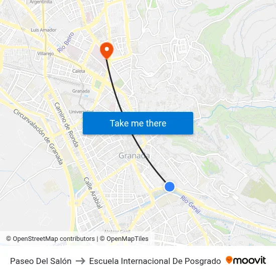 Paseo Del Salón to Escuela Internacional De Posgrado map