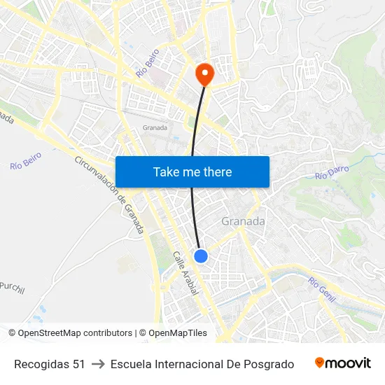 Recogidas 51 to Escuela Internacional De Posgrado map
