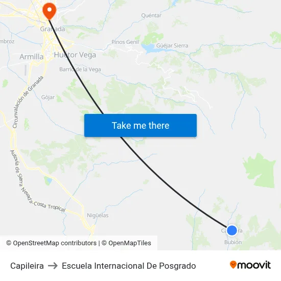 Capileira to Escuela Internacional De Posgrado map