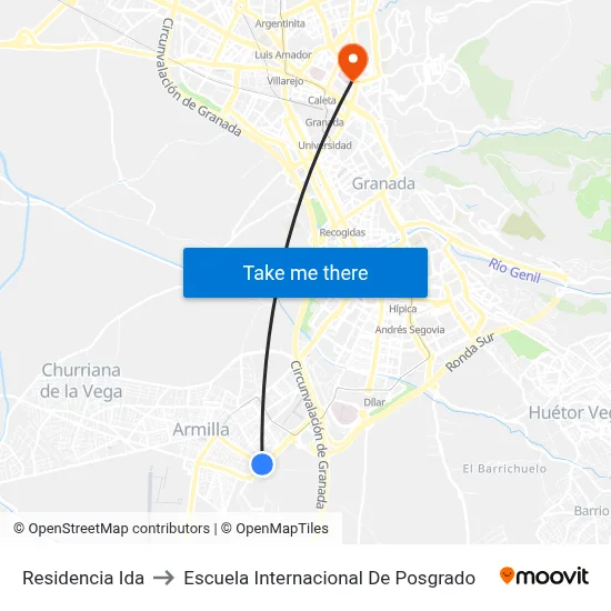 Residencia Ida to Escuela Internacional De Posgrado map