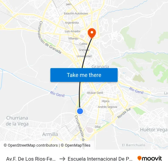Av.F. De Los Rios-Fermasa to Escuela Internacional De Posgrado map