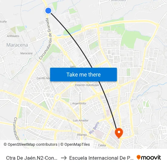 Ctra De Jaén.N2-Conforama to Escuela Internacional De Posgrado map