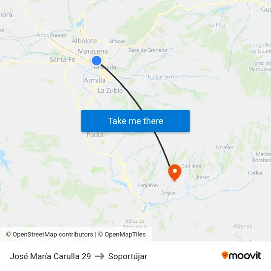 José María Carulla 29 to Soportújar map