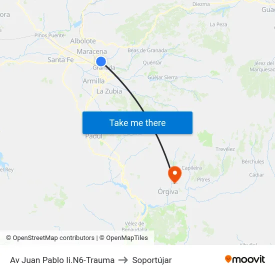 Av Juan Pablo Ii.N6-Trauma to Soportújar map