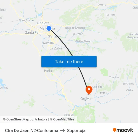 Ctra De Jaén.N2-Conforama to Soportújar map