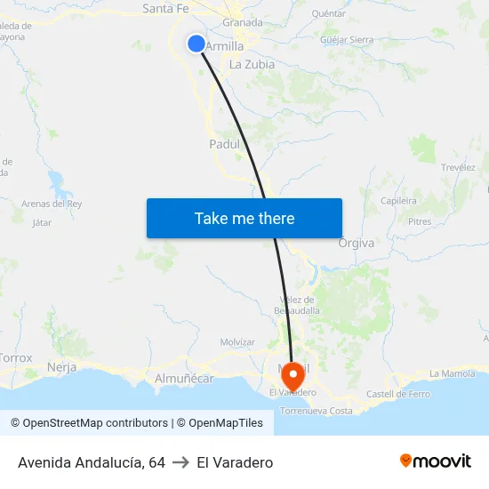 Avenida Andalucía, 64 to El Varadero map