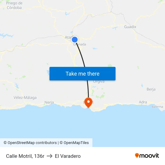 Calle Motril, 136r to El Varadero map