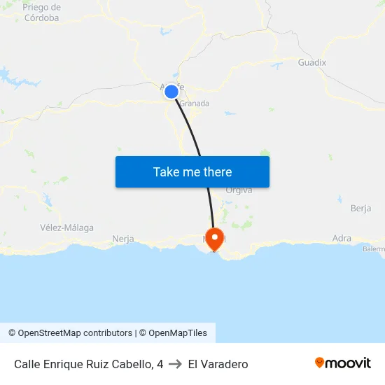 Calle Enrique Ruiz Cabello, 4 to El Varadero map