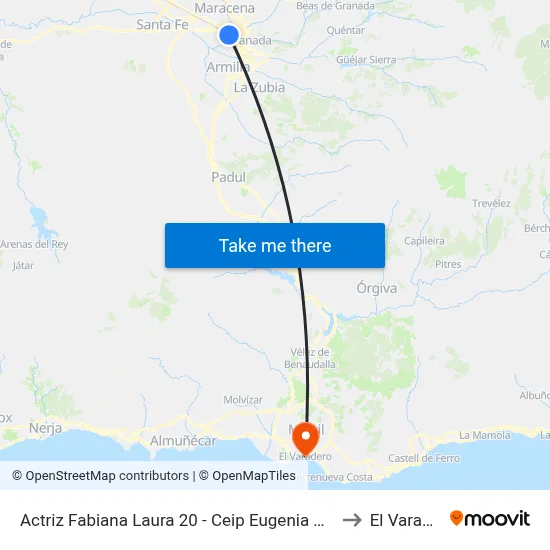Actriz Fabiana Laura 20 - Ceip Eugenia De Montijo to El Varadero map