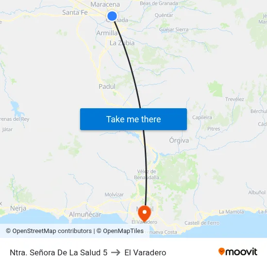 Ntra. Señora De La Salud 5 to El Varadero map