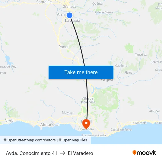 Avda. Conocimiento 41 to El Varadero map
