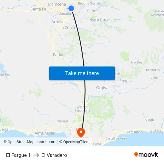 El Fargue 1 to El Varadero map