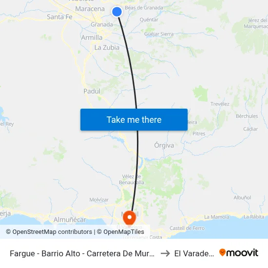 Fargue - Barrio Alto - Carretera De Murcia to El Varadero map