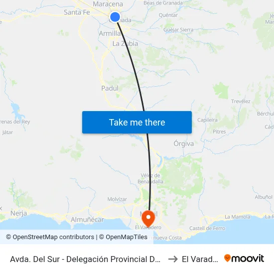 Avda. Del Sur - Delegación Provincial De Salud to El Varadero map