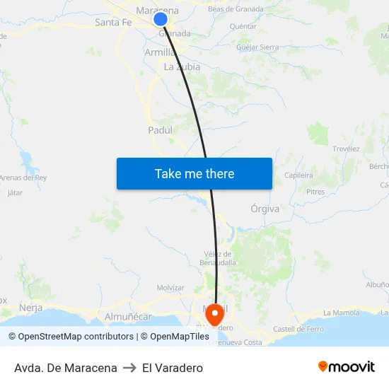 Avda. De Maracena to El Varadero map