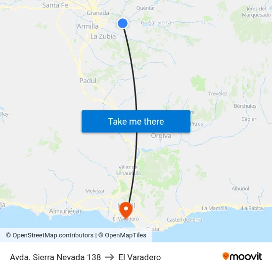 Avda. Sierra Nevada 138 to El Varadero map