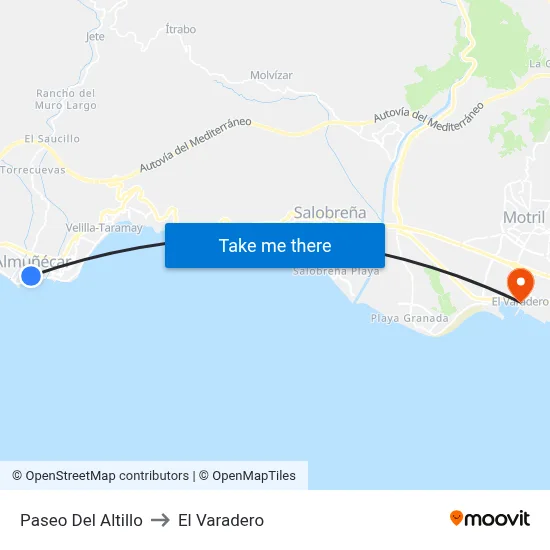Paseo Del Altillo to El Varadero map