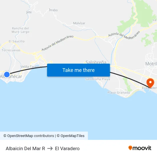 Albaicin Del Mar R to El Varadero map