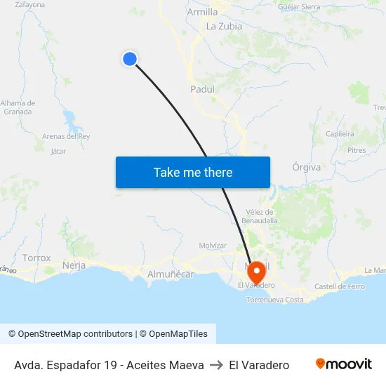 Avda. Espadafor 19 - Aceites Maeva to El Varadero map