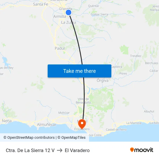 Ctra. De La Sierra 12 V to El Varadero map