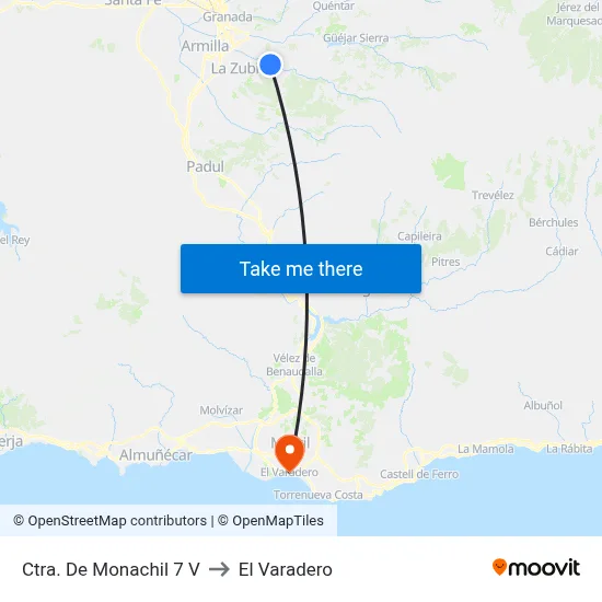 Ctra. De Monachil 7 V to El Varadero map