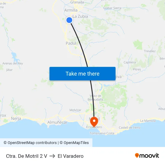 Ctra. De Motril 2 V to El Varadero map