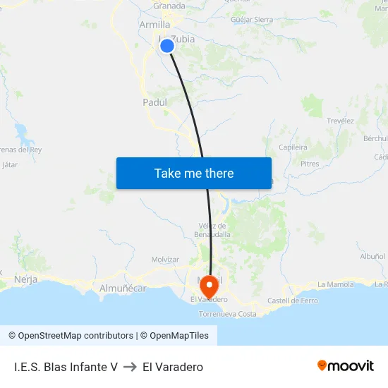 I.E.S. Blas Infante V to El Varadero map