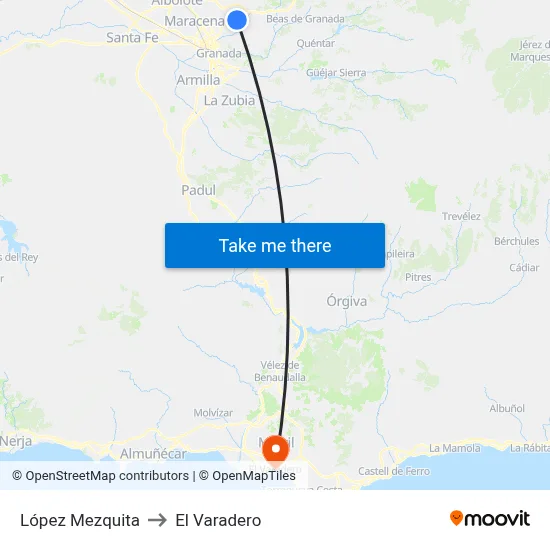 López Mezquita to El Varadero map