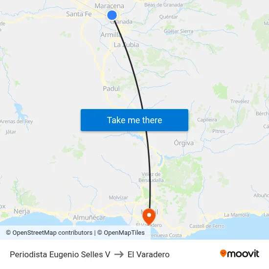 Periodista Eugenio Selles V to El Varadero map