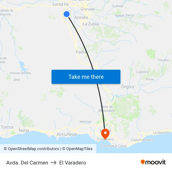 Avda. Del Carmen to El Varadero map