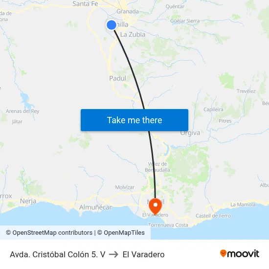 Avda. Cristóbal Colón 5. V to El Varadero map