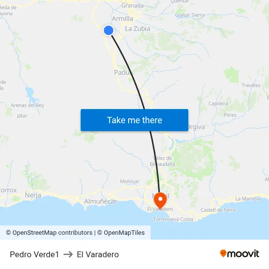 Pedro Verde1 to El Varadero map