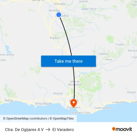 Ctra. De Ogijares 4 V to El Varadero map