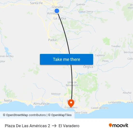 Plaza De Las Américas 2 to El Varadero map