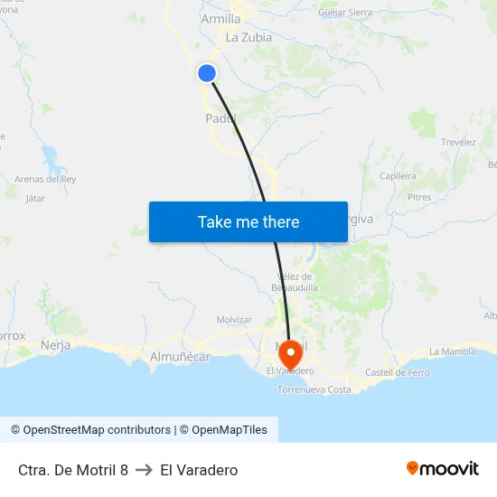 Ctra. De Motril 8 to El Varadero map