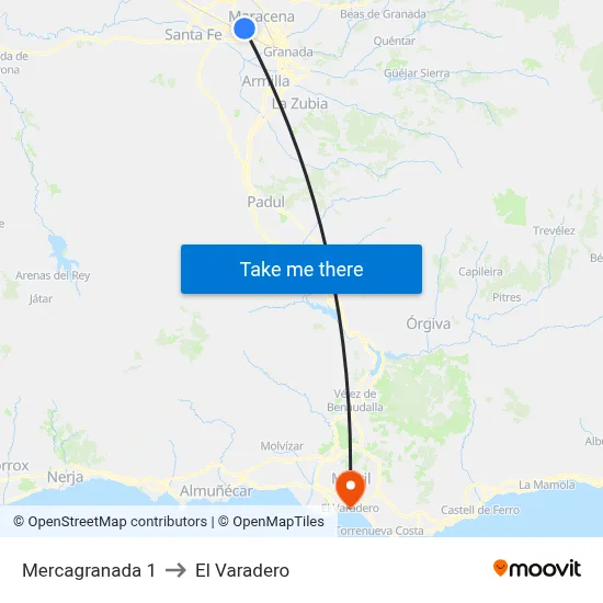Mercagranada 1 to El Varadero map