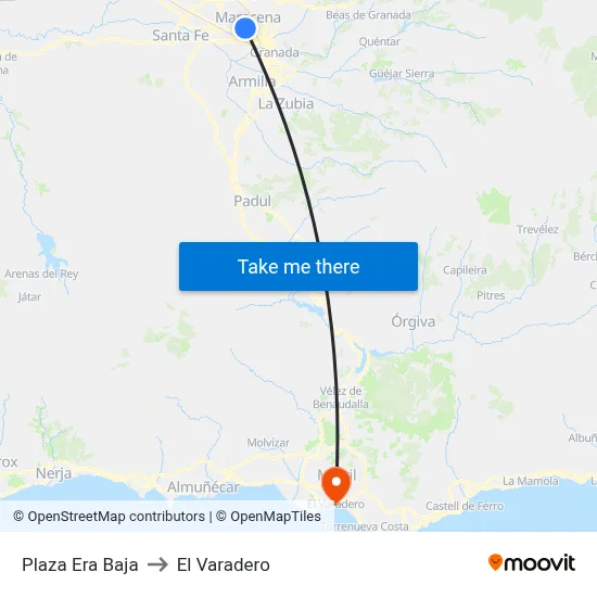 Plaza Era Baja to El Varadero map