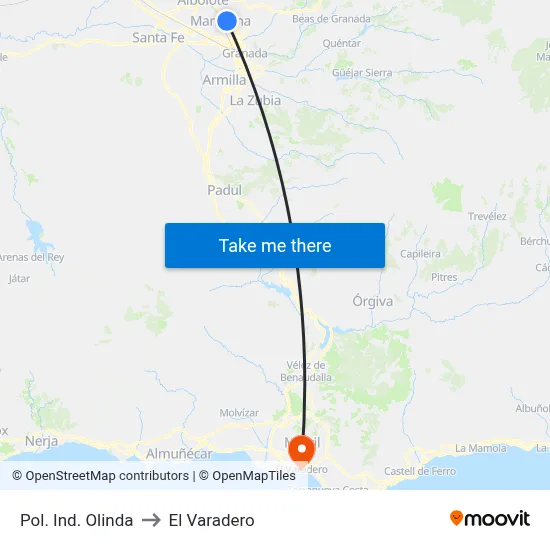 Pol. Ind. Olinda to El Varadero map
