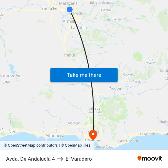 Avda. De Andalucía 4 to El Varadero map