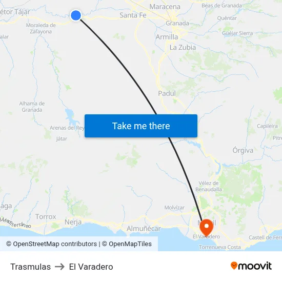 Trasmulas to El Varadero map