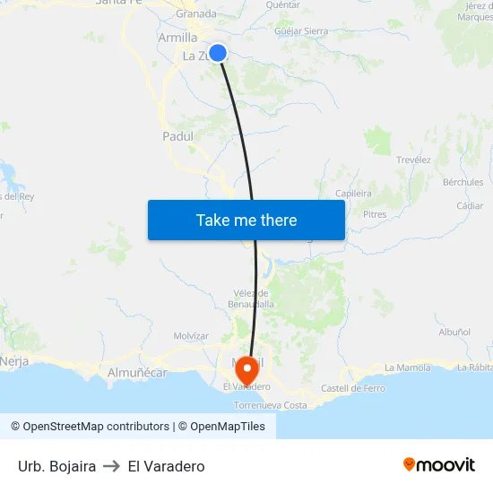Urb. Bojaira to El Varadero map