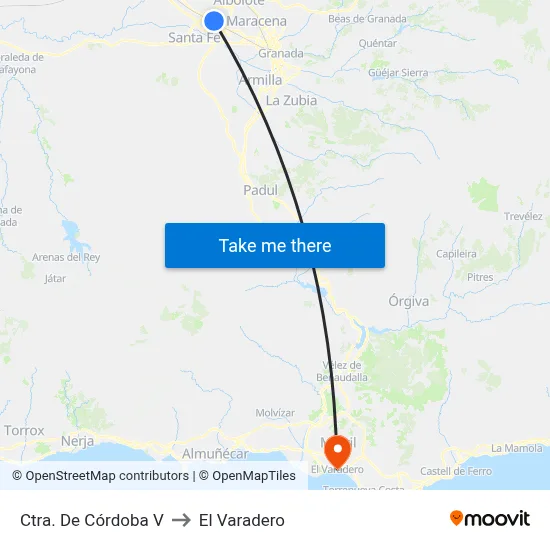 Ctra. De Córdoba V to El Varadero map