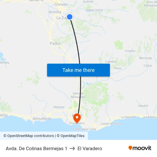 Avda. De Colinas Bermejas 1 to El Varadero map